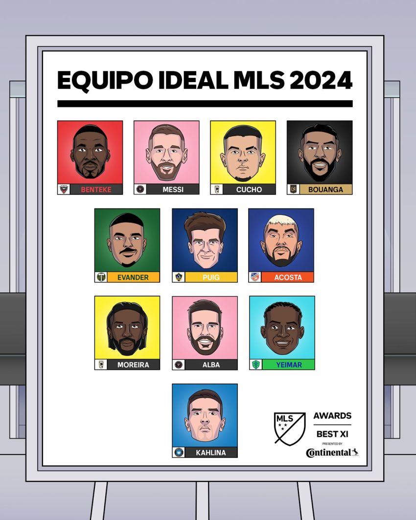 Así presentó la MLS el once ideal de la temporada en sus redes sociales.