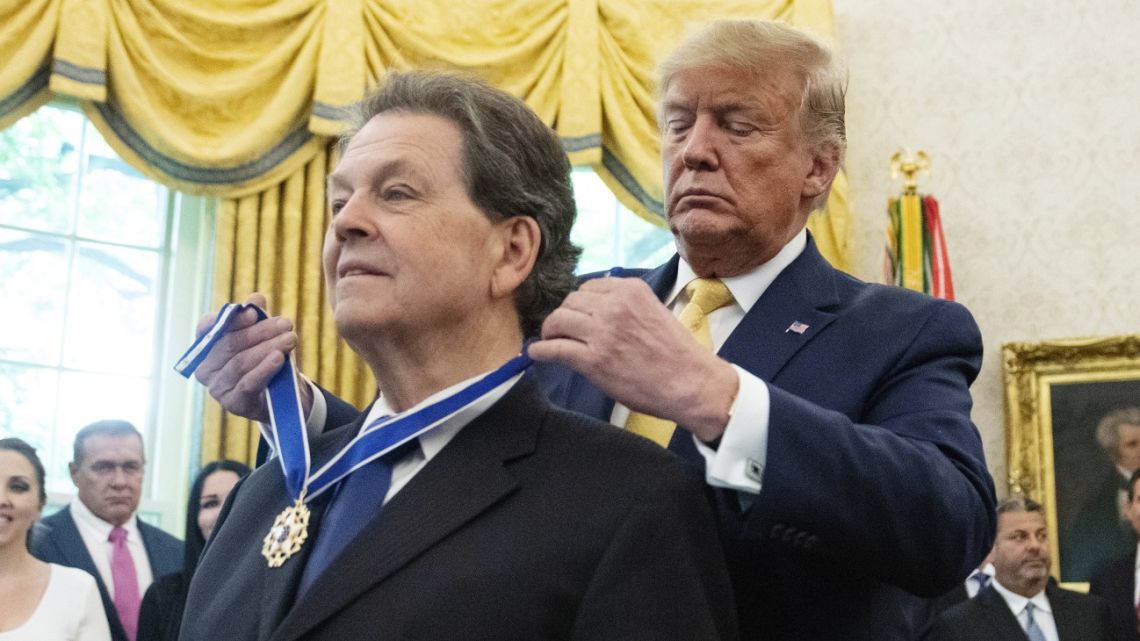 Arthur Laffer, who was an aide to President Ronald Reagan, was given the Medal of Freedom by Trump.