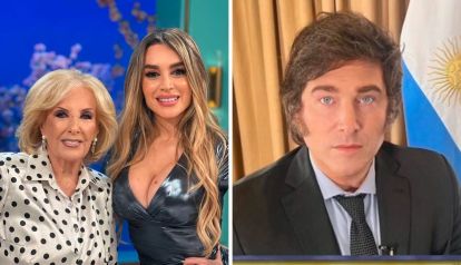 Mirtha Legrand, Fátima Florez y Javier Milei 