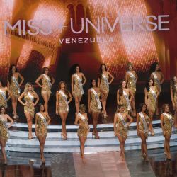 Imagen de candidatas participando en la 72 edición del concurso Miss Venezuela 2024, en Caracas, Venezuela. | Foto:Xinhua/Str