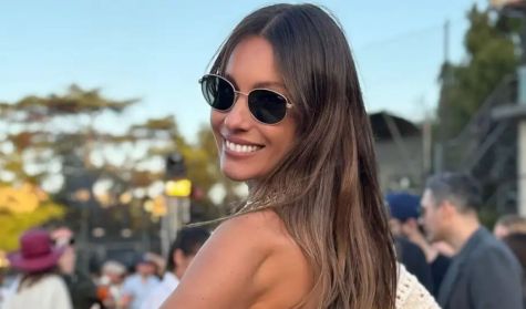 El look total white de Pampita, que incluye brillos y es la tendencia de la temporada