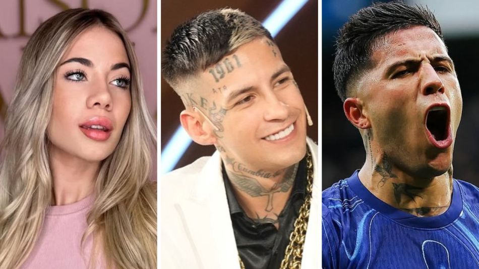 Candela Arizaga, L-Gante y Enzo Fernández 