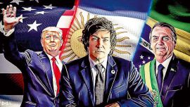 Donald Trump, Javier Milei y Jair Bolsonaro.