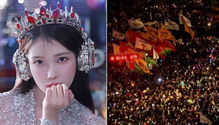 IU organizó comida en restaurantes para los fans que asistan a la marcha de juicio político al presidente de Corea del Sur