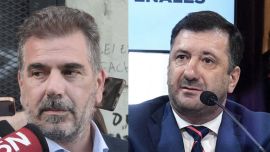 El diputado Cristian Ritondo y el senador Edgardo Kueider.