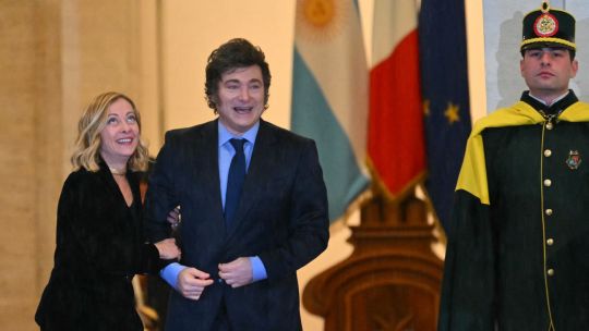 Giorgia Meloni, Javier Milei, Italy