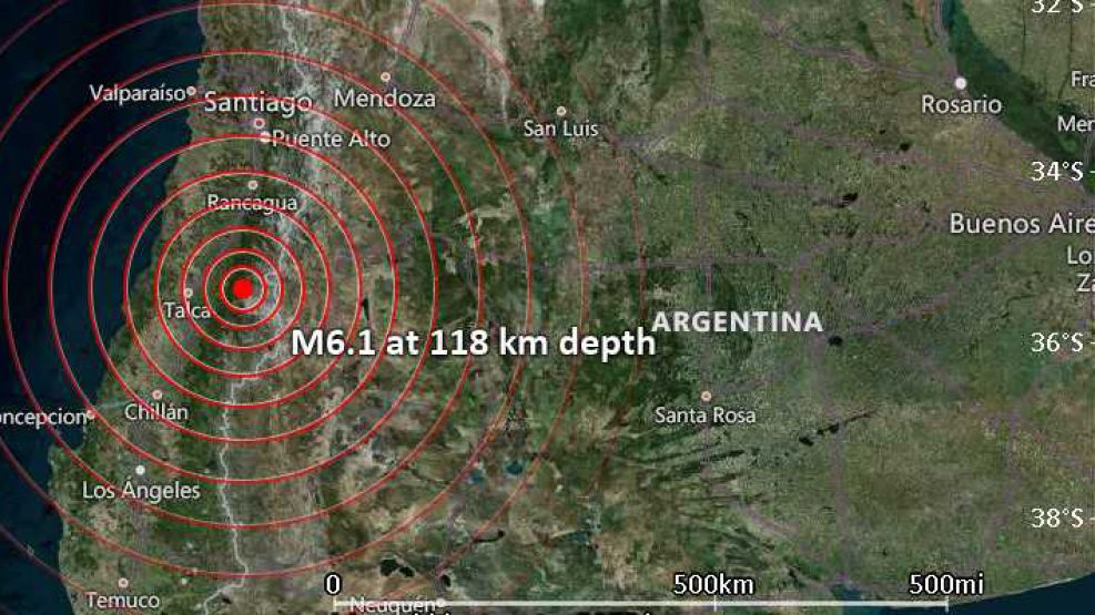 El fuerte terremoto en Chile se sintió en Mendoza.