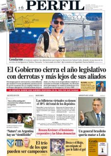 La tapa del Diario PERFIL del domingo 15 de diciembre de 2024