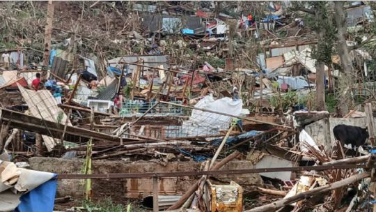 Así quedó la isla francesa Mayotte, tras el paso del ciclón Chido