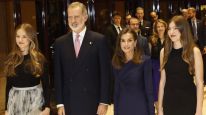 El rey Felipe VI, la reina Letizia, y las princesas Leonor y Sofía