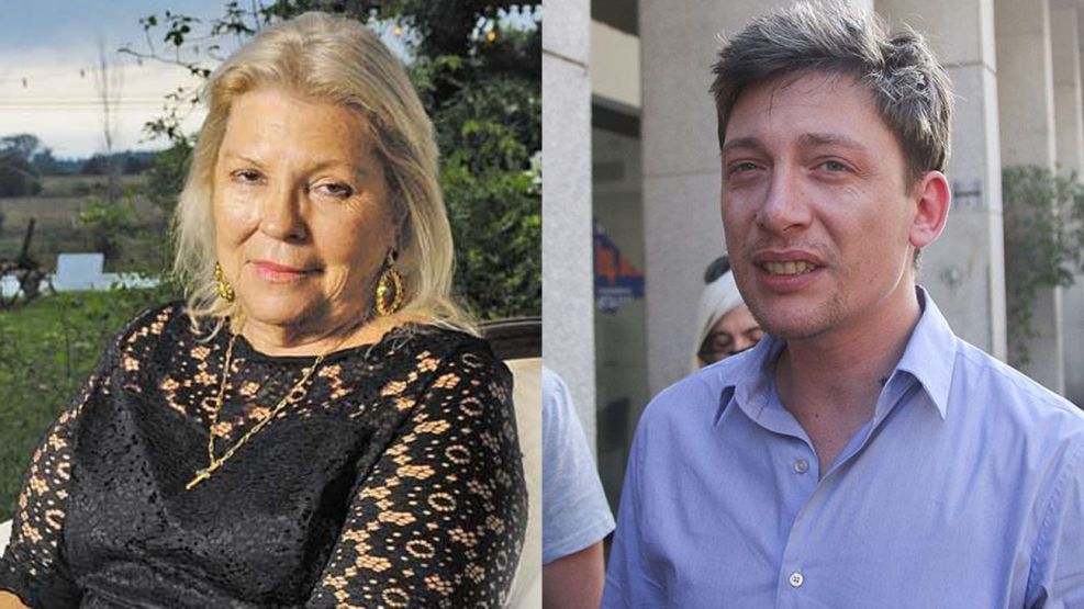 Elisa Carrió y Santiago Caputo