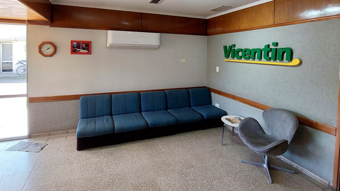 Vicentin's office at its sunflower crushing plant in Argentina's Rosario area.