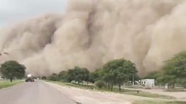 Tormenta de polvo en Sacháyoj, al noreste de la provincia de Santiago del Estero