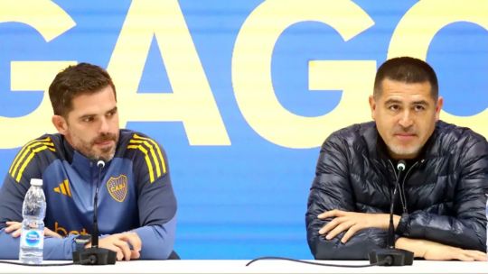 Juan Román Riquelme y Fernando Gago.