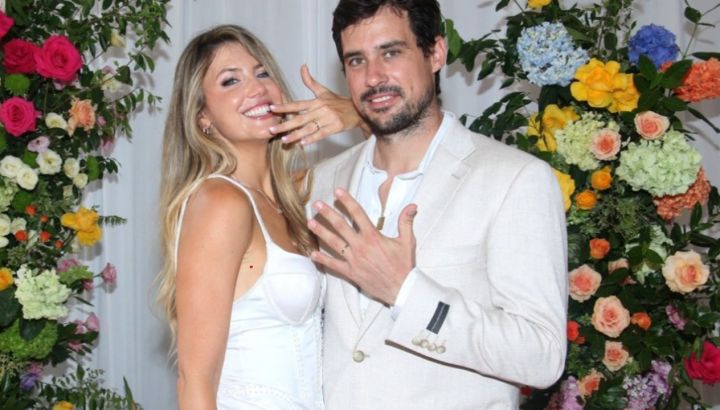 El impresionante vestido de novia de Stephanie Demner para su casamiento con Guido Pella