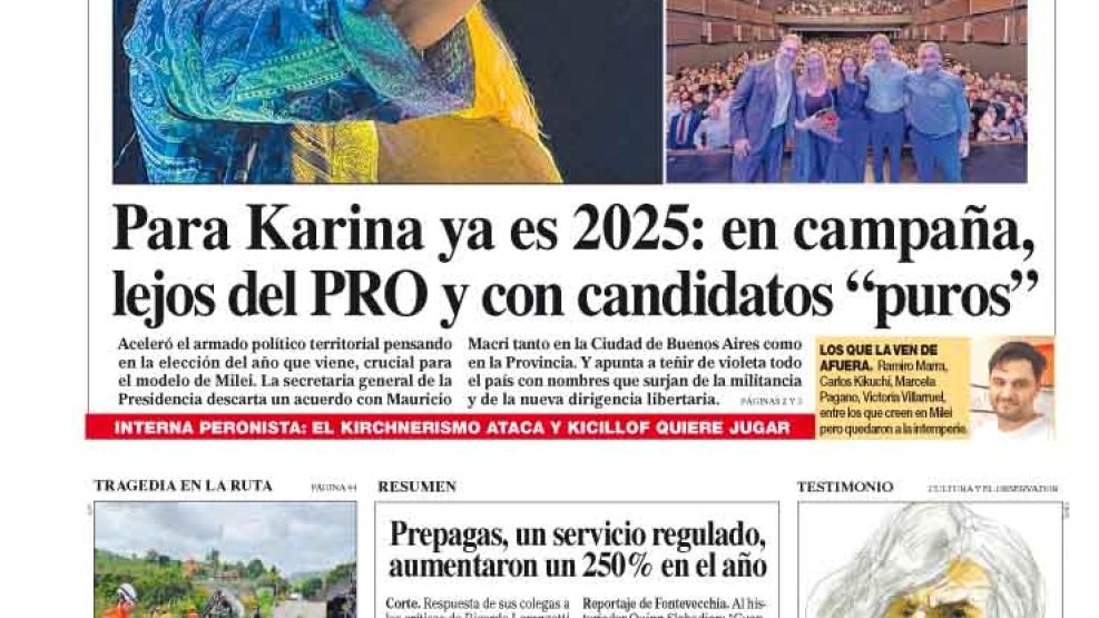 La tapa del Diario PERFIL del domingo 22 de diciembre de 2024.