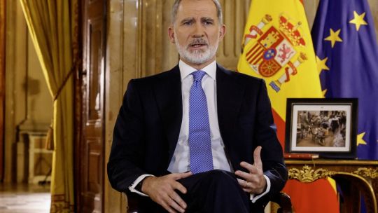 El rey de España recordó "el dolor y la tristeza" de Valencia en su mensaje de Navidad