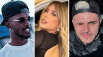 Keita Baldé, Wanda Nara y Mauro Icardi 