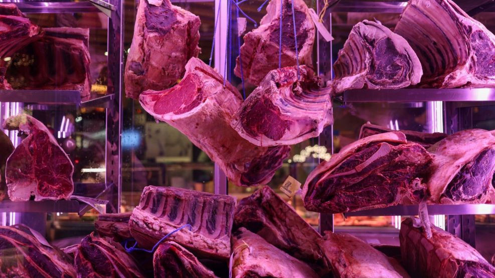 Beef on Display At A Butchers Shop