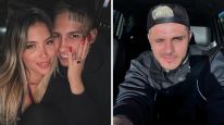 L-Gante, Wanda Nara y Mauro Icardi 