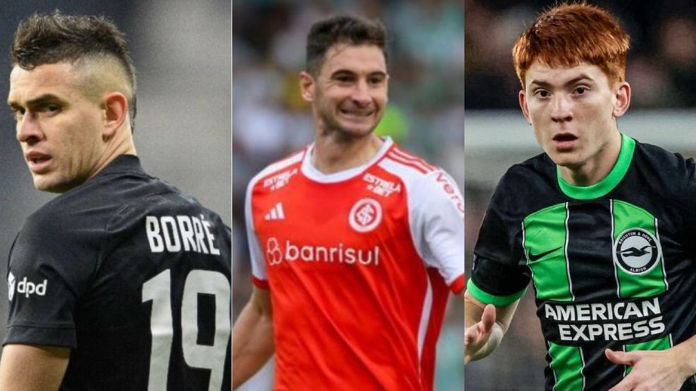 20241228 Rafael Santos Borré, Lucas Alario y Valentín Barco