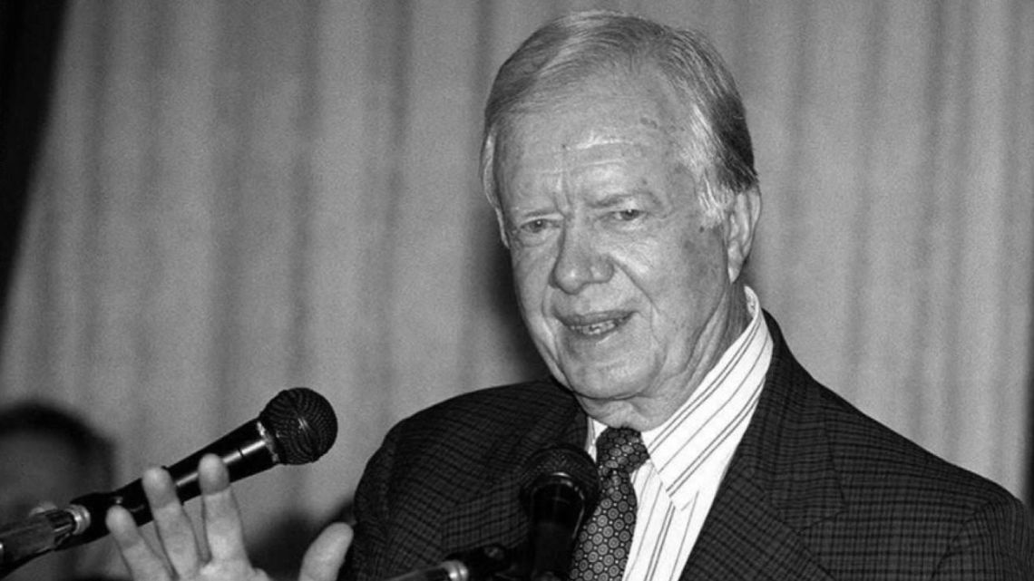 Former US president Jimmy Carter, pictured in Jerusalem in 1996.