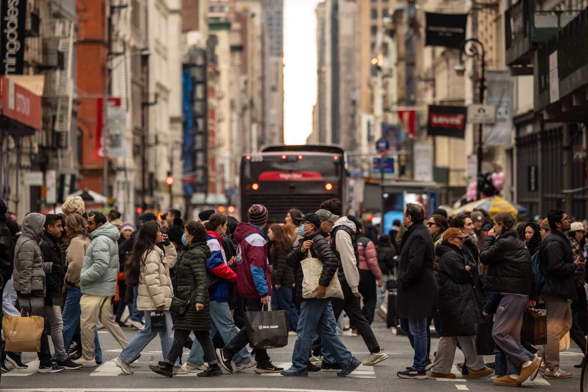 Shoppers In Manhattan On Black Friday