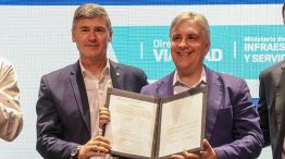 Passerini y Llaryora anuncia obra de pavimento