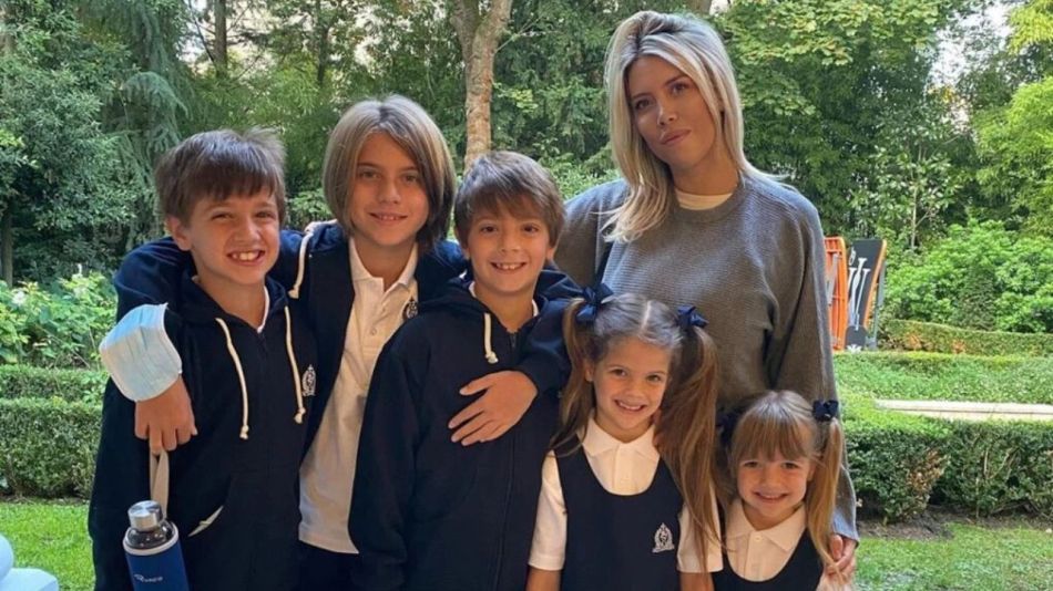 Wanda Nara y sus hijos 