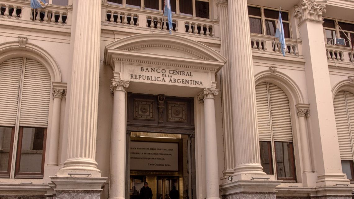 The Central Bank of Argentina in Buenos Aires.