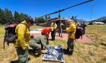 Como trabajan los brigadistas en el incendio del Parque Nacional Nahuel Huapi