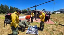 Como trabajan los brigadistas en el incendio del Parque Nacional Nahuel Huapi