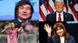 Javier Milei, Donald Trump, Lionel Messi y Cristina Kirchner