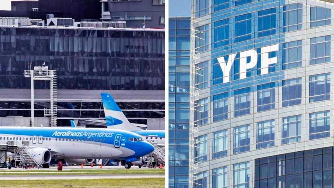 State-owned firms Aerolíneas Argentinas and YPF.