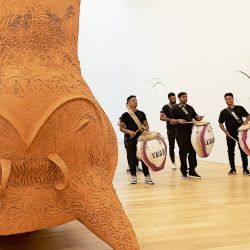 Apertura de la muestra "Los jóvenes recordaron sus canciones". | Foto:Grupo Mass