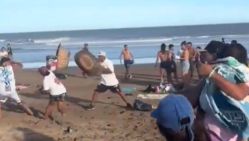 Pelea de vendedores en Villa Gesell