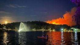 Incendio en el Cerro de la Cruz en Tandil