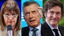 Patricia Bullrich, Mauricio Macri y Javier Milei