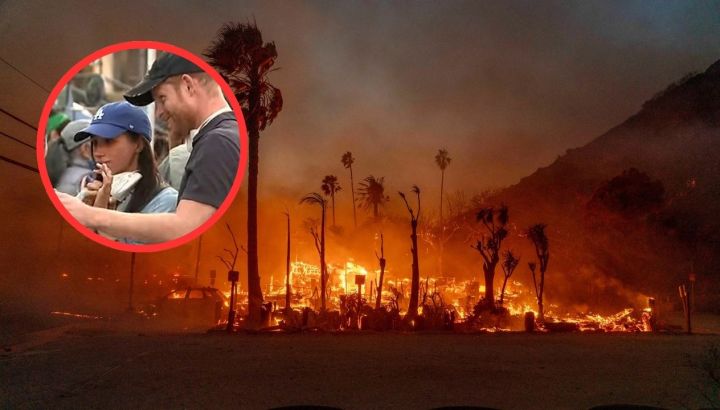 La residencia del príncipe Harry y Meghan Markle está en peligro por los incendios en California