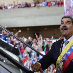 Imagen cedida por la Presidencia de Venezuela del presidente venezolano, Nicolás Maduro, sonriendo previo a su Mensaje Anual ante los Poderes Públicos, en el Teatro Teresa Carreño, en Caracas, Venezuela. | Foto:Xinhua/Presidencia de Venezuela/AVN