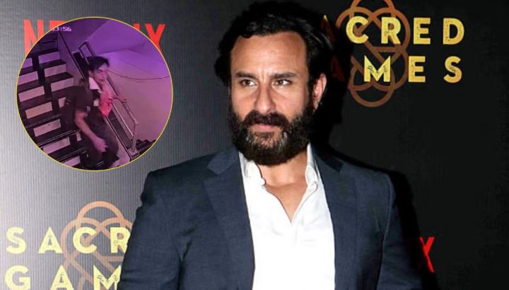 Filtran el video del momento en el que el hombre que apuñaló al actor Saif Ali Khan se escapó