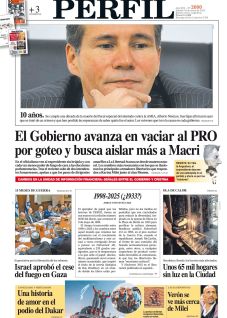 La tapa del Diario PERFIL del sábado 18 de enero de 2025