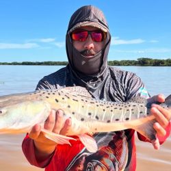 En este pesquero santafesino, desde hace unos 15 a 20 días, todo pasa por la pesca con carnada en la región, en un río que bajó mucho, se enturbió y aun así mantiene los buenos rindes.