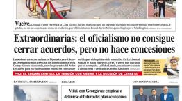 La tapa del Diario PERFIL del domingo 19 de enero de 2025