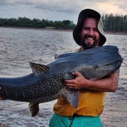 Se trata de una especie muy presente en el río y que suele salir en grandes portes embarcados, pero sorprendió en semejante calidad desde la orilla. 
