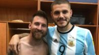 Mauro Icardi junto a Lionel Messi