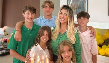 Wanda Nara y sus hijos 