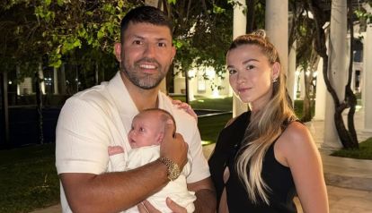 Kun Agüero, Sofía Calzetti y su hija Olivia