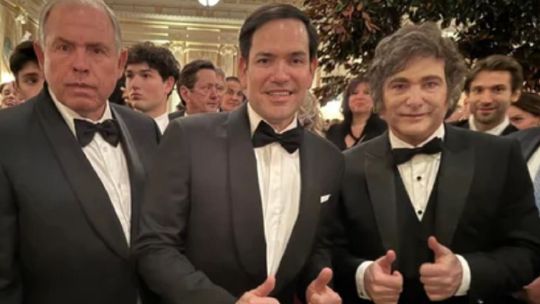 Gerardo Werthein, Marco Rubio, Javier Milei.