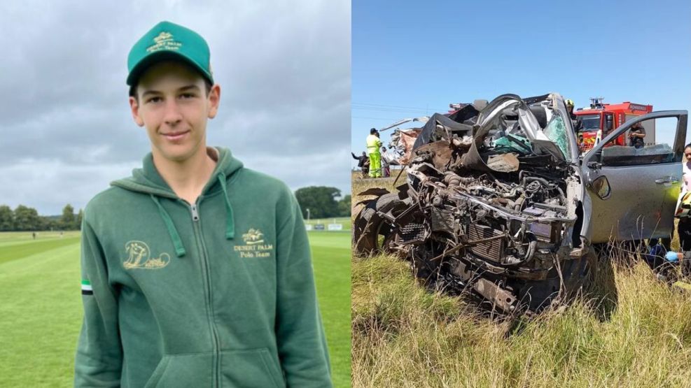 Murió el polista Rufino Laulhé, de 15 años, en un accidente en la ruta